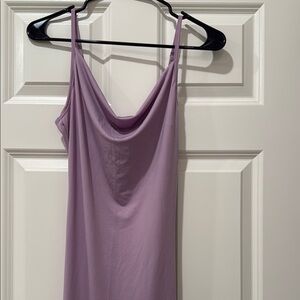 Lavender Cowl Neck Midi Slip Dress